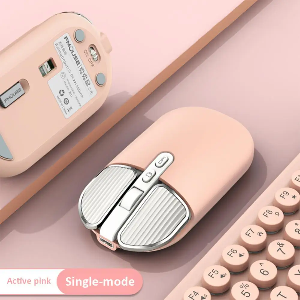 

Cute M203 Mouse Three-gear Dpi Selection Mute Mouse 2.4g Receiver Girl Cute Powder Charging Mouse Wireless Mouse Durable 2.4g