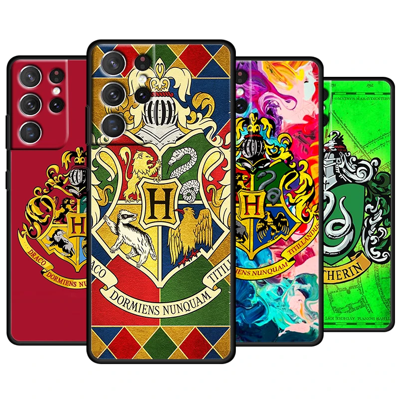 

Cute Logo Harry Potter Wand Case For Samsung Galaxy S22 S21 S20 FE Ultra Plus S10 S9 S8 5G Black Soft TPU Phone Cover Coque Core