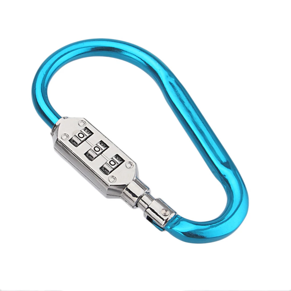 

D-type Outdoor Portable Mini Password Locks Luggage Multifunction Climbers Fast Padlock Convenient Household Accessory