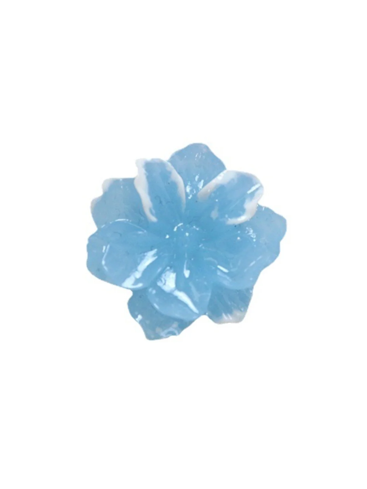 Универсальный цветок ледяной синий цветущая гардения DIY аксессуары из смолы
