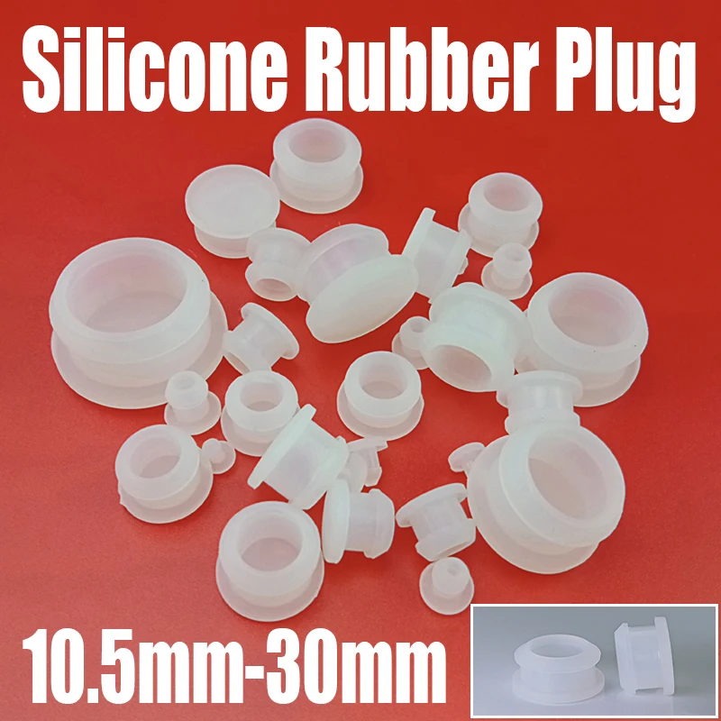 

10.5mm-30mm Transparent Silicone Rubber Cap Hole Plug Cover Rubber Stopper Sealing Plug Snap-on Gasket Blanking End Seal Stopper