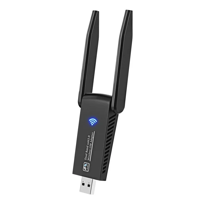 

USB 3.0 WiFi Adapter 1200Mbps 802.11 Ac Wireless Network Card WiFi Wireless Network Card with Rotatable Antenna for PC Computer