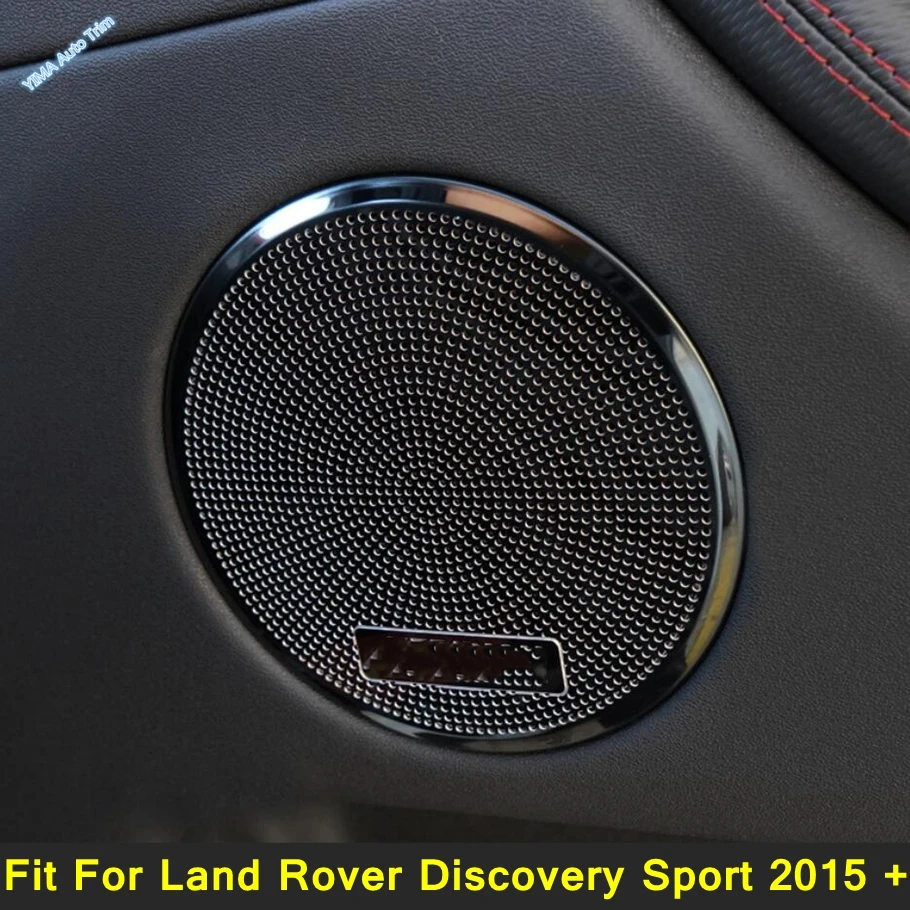 

Car A-pillar Audio Speaker Cover Door Loudspeaker Horn Trim Silver / Black Accessory For Land Rover Discovery Sport 2015 - 2019