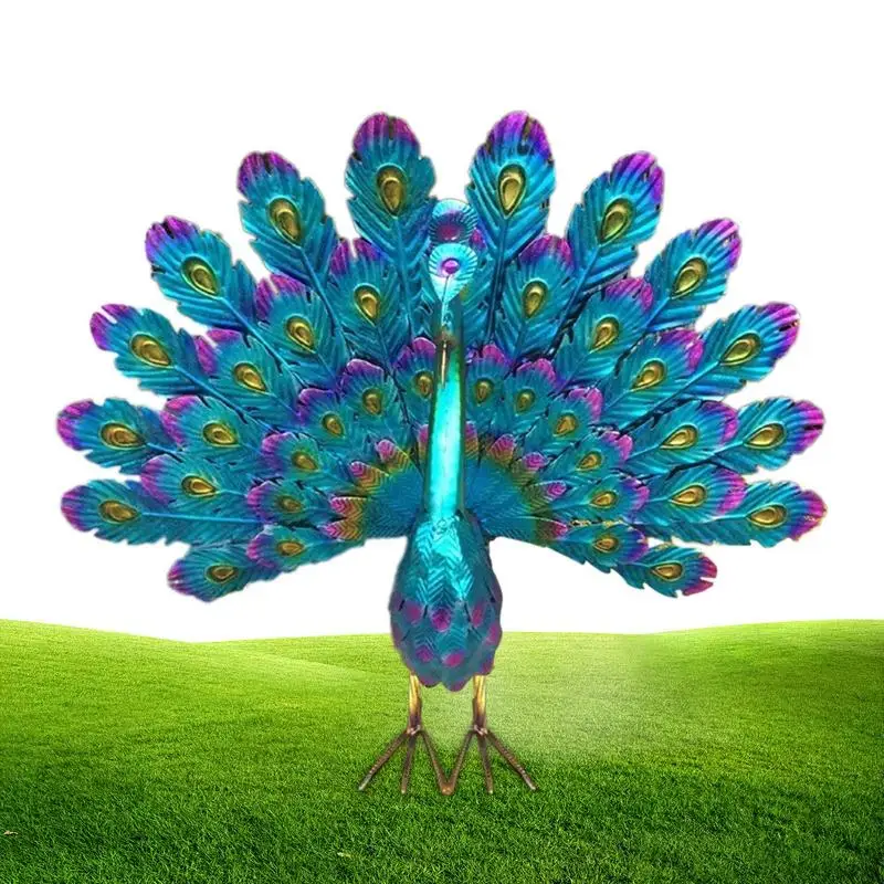 

Садовая статуя Peacocks, металлическое украшение для двора, украшение для газона, украшение для двора, для улицы, двора, крыльца, внутреннего дворика, бассейна