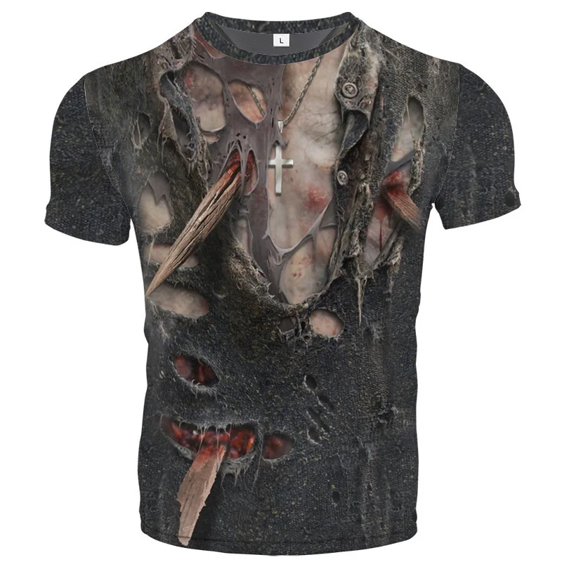 

Summer Men's T-Shirt 3D Vintage Print T-Shirt for Men's Clothing Cotton Camiseta Short Sleeve O-Neck Oversized Top Tee2022 New