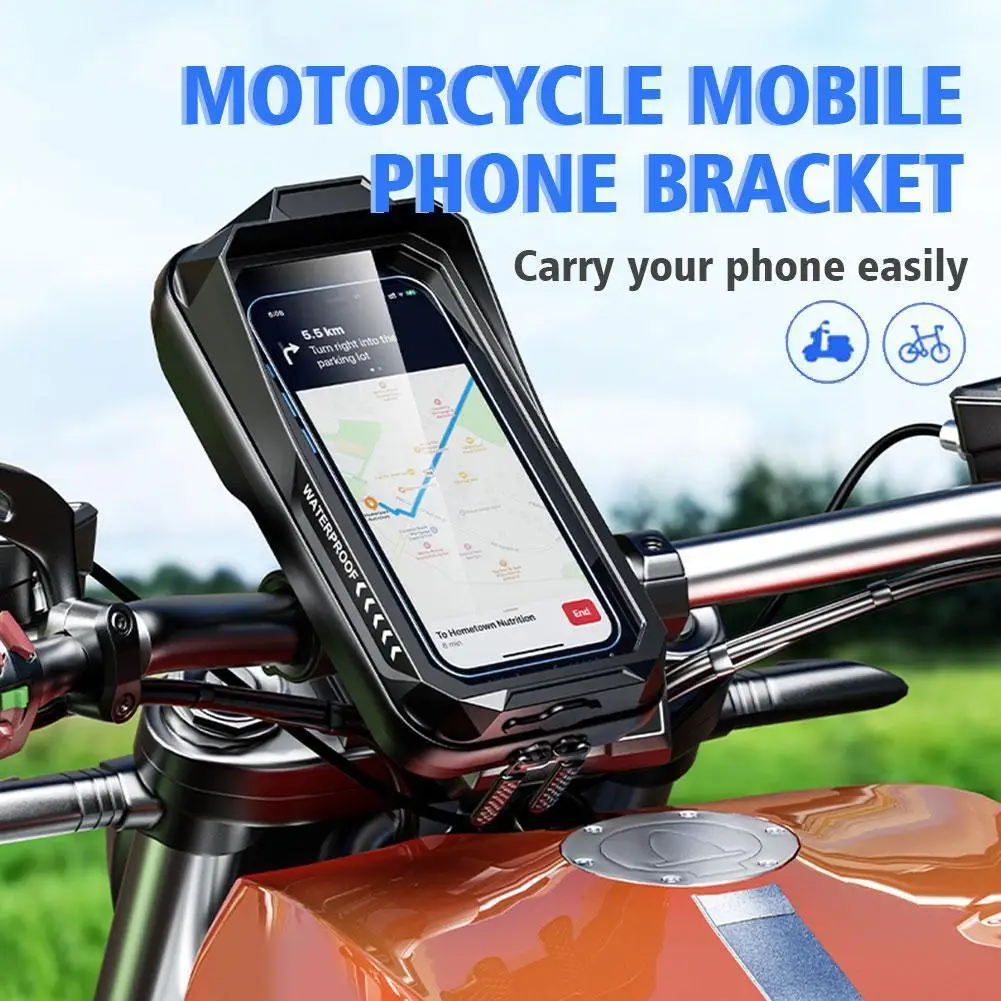 

Водонепроницаемый держатель для телефона на руль мотоцикла или велосипеда, поворот на 360 °