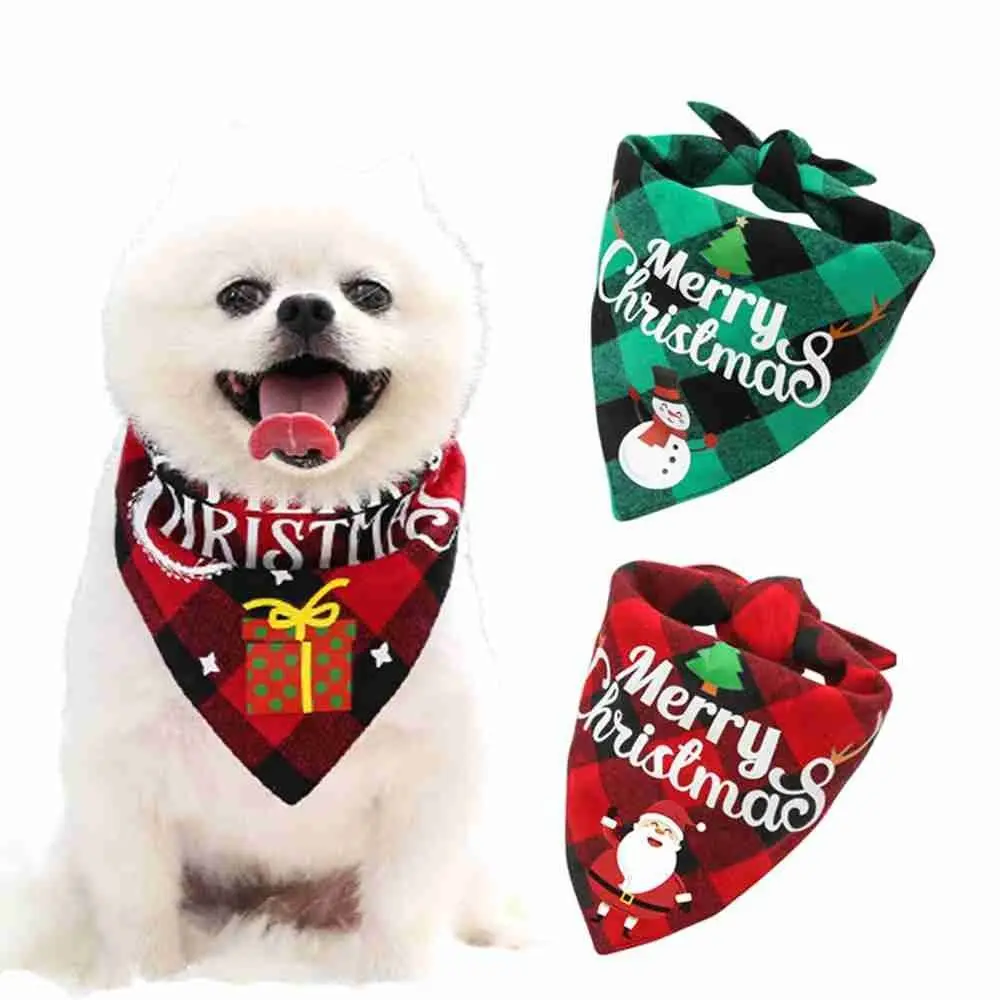 

Accessories Washable Dog Decoration Pet Scarf Christmas Dog Bandana Bibs Neckerchief Triangular Bandage Saliva Towel