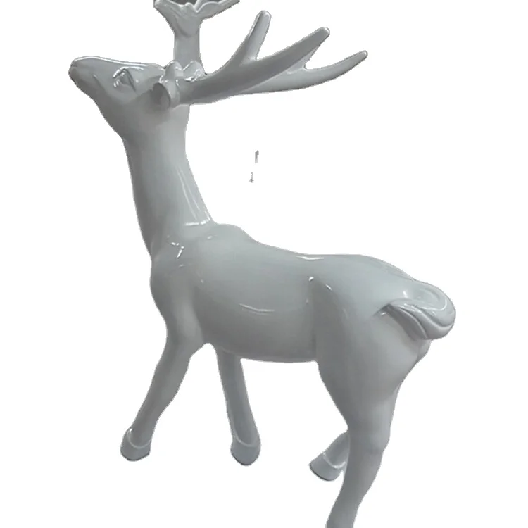 

Large Christmas Deer With Sleigh Outdoor Fiberglass Christmas Deer Sculpture