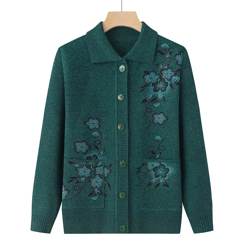 Весенне-осенний свитер с длинными рукавами женский кардиган пальто новый принт