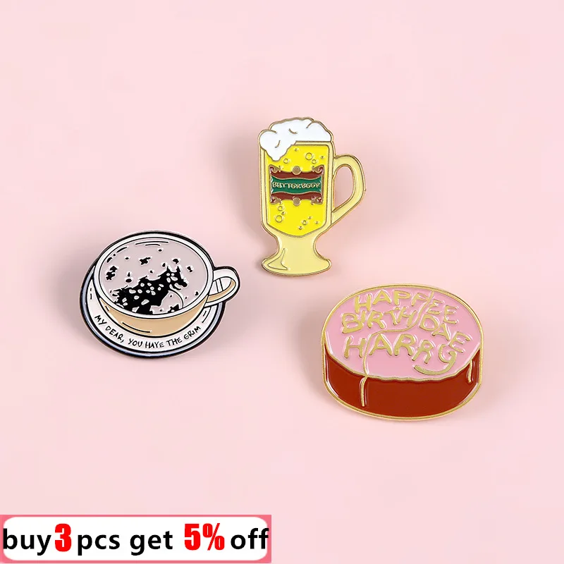 Шиповка Butter Beer - подарочный значок для книг, фильмов, ювелирных изделий, поклонников магического мира.