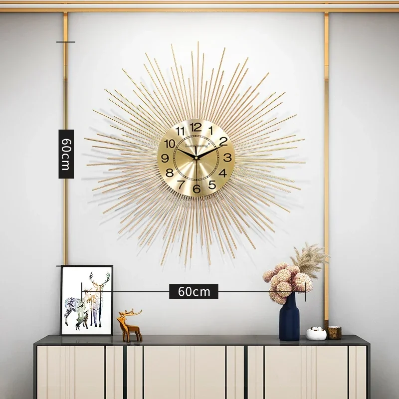 

Silent Mechanic Wall Clocks Luxury Hanging Living Room Decoration Art Wall Clocks Modern Living Room Relojes Mural Clock AA50WC