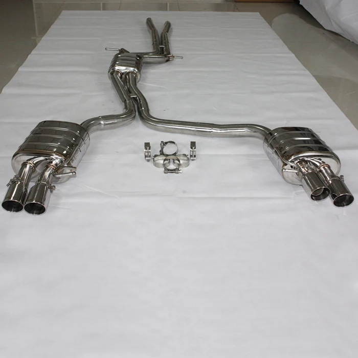 

Exhaust system for S5 3.0T 4.2L downpipe with catalytic cat back with valve control with 4 tips facelift car accessories