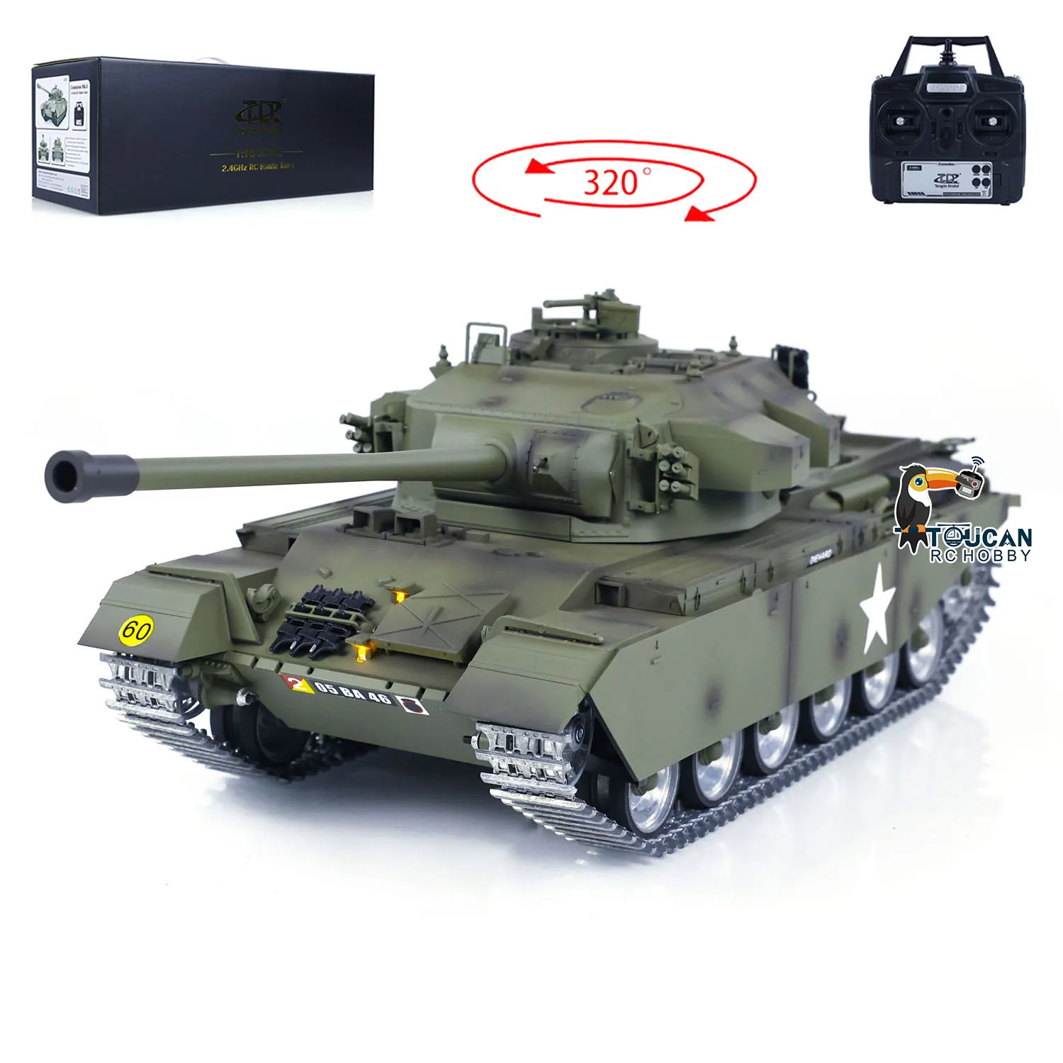 Радиоуправляемый танк Tongde 1:16 британский Centurion MK5 пульт дистанционного управления