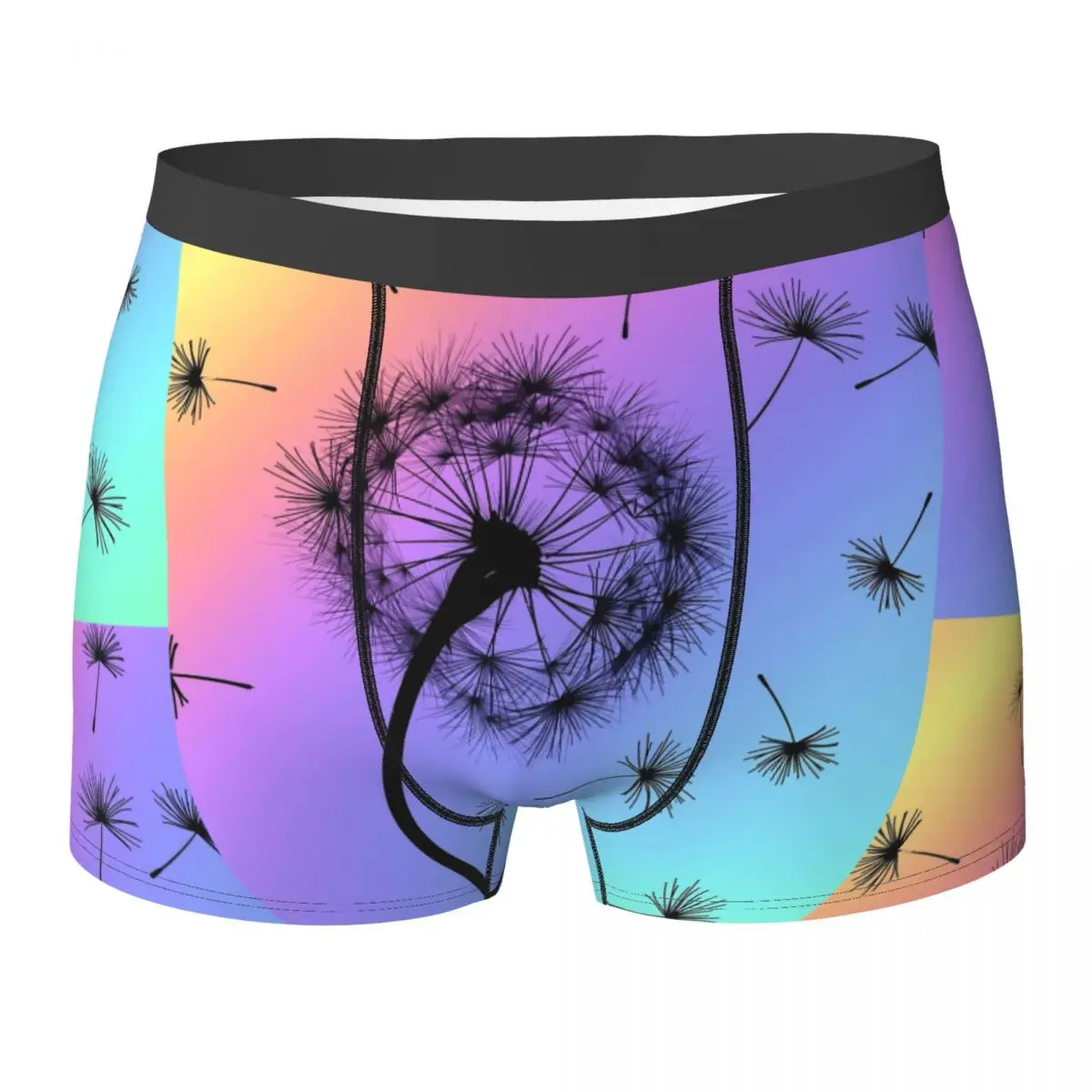 

Dandelion Underwear Rainbow Wishes Men Shorts Briefs Comfortable Trunk Trenky Pattern Large Size Underpants