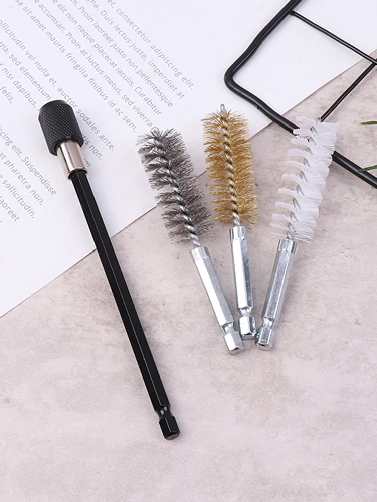 

6 шт., щётка с шестигранной ручкой для полировки и удаления заусенцев