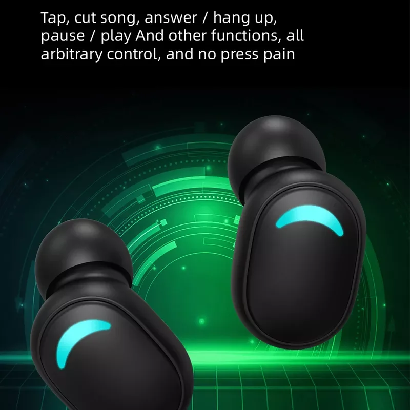 

TWS Gaming Wireless Headphones 5.1 Bluetooth Earphones Touch Control Noise Cancelling Sports Headset Earbuds With Microphone