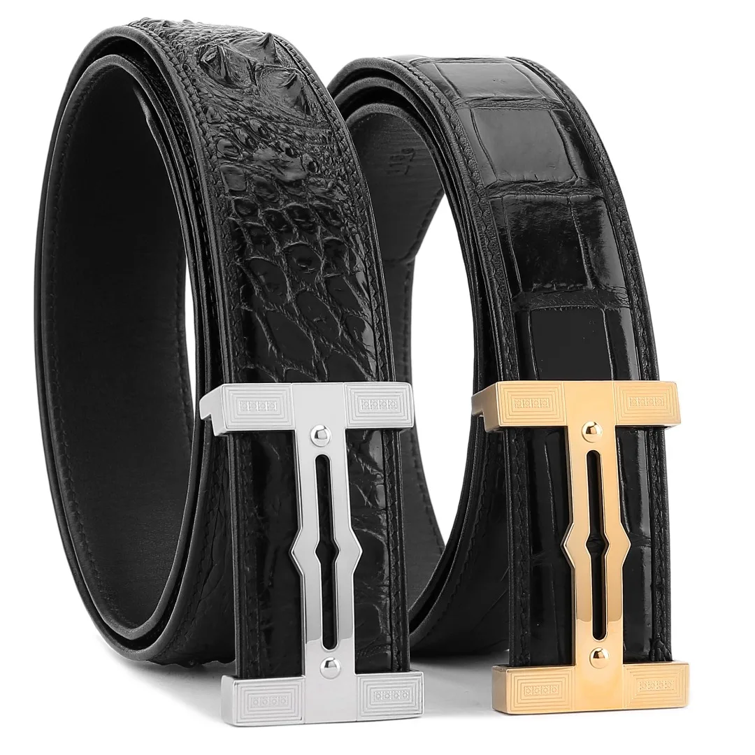 Men's belt 3.8cm belt, high-end European and American top cowhide, unisex belt, hardware buckle, global free shipping