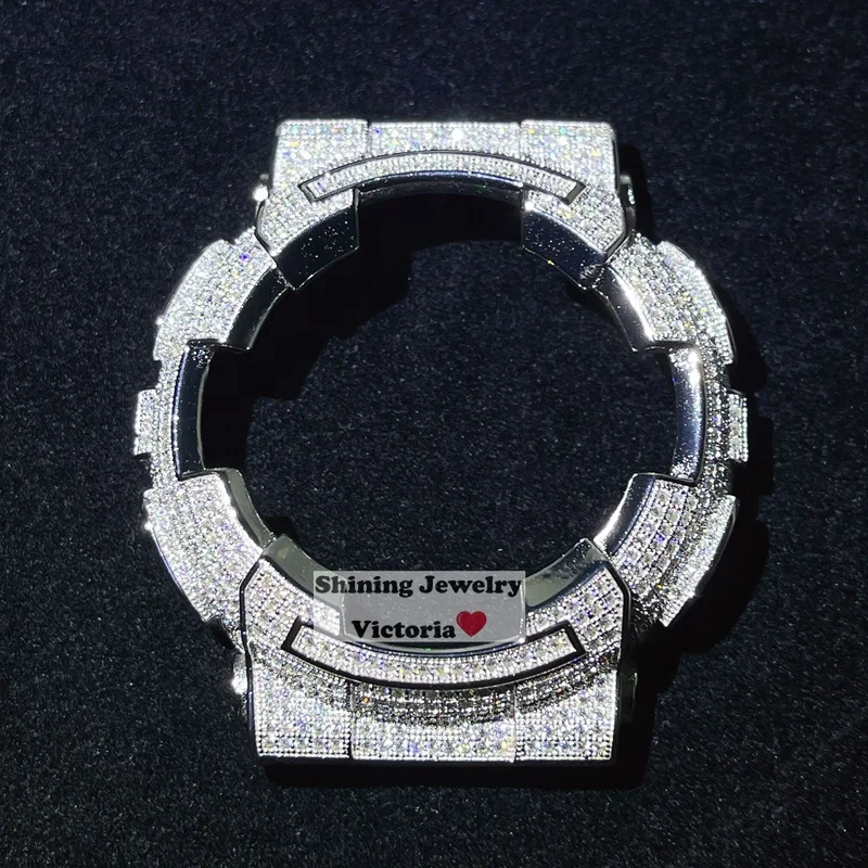 Мужские часы со стразами GA100 GA110 сделанные на заказ VVS GRA Moissanite с безелем