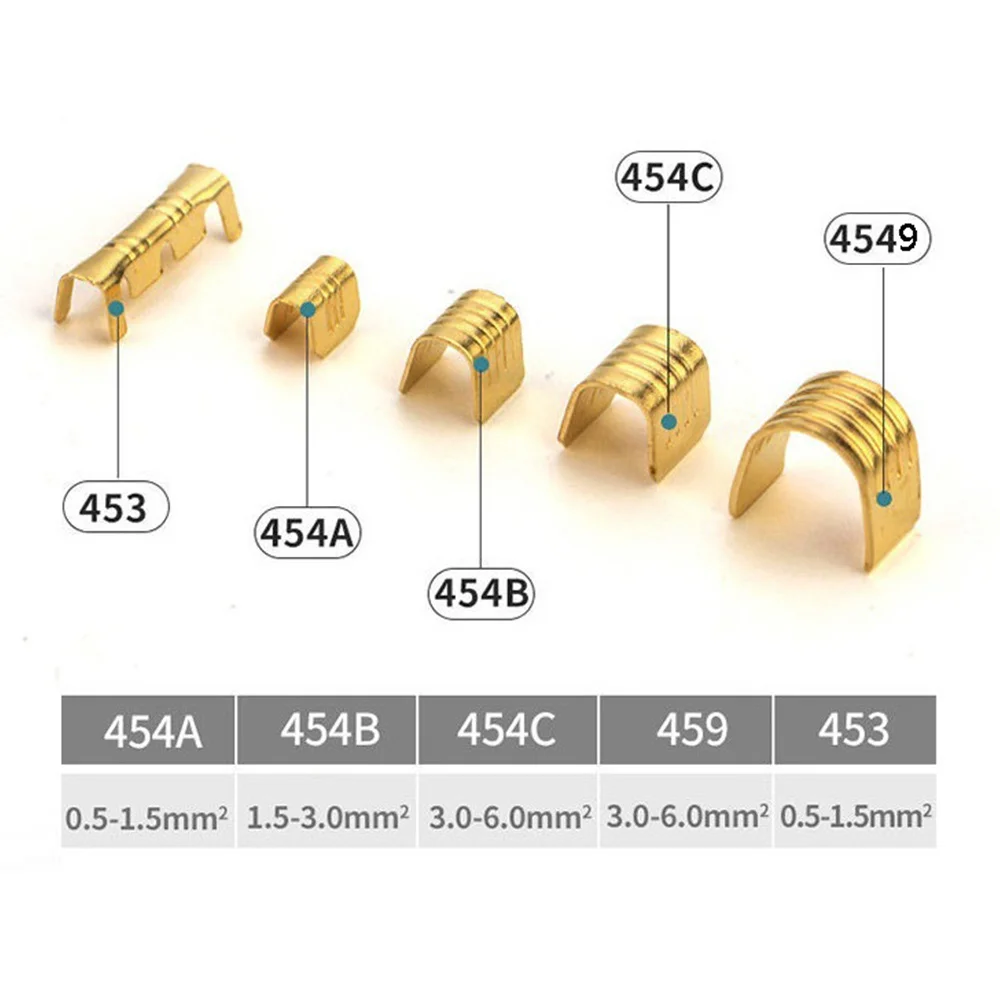 600 шт. U-образные медные кольцевые клеммы неизолированный кабель проводной