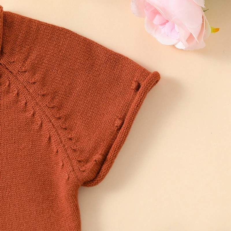 Летнее трикотажное платье-комбинезон с коротким рукавом и круглым вырезом