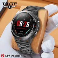 lige gps positioning smart watches altitude compass sports fitness tracker heart rate sleep detection ip68 waterproof smartwatch