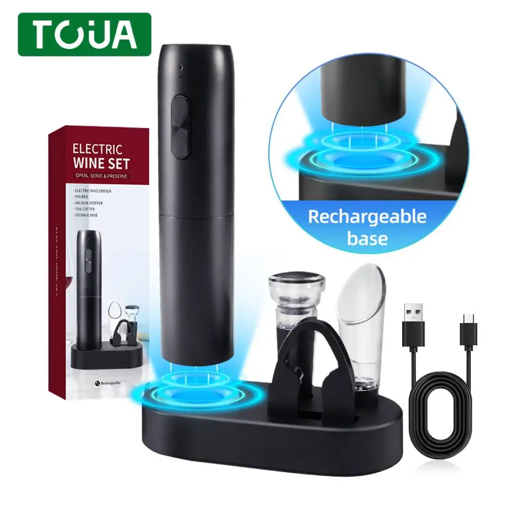 

Автоматическая электрическая кухонная открывалка с одним нажатием для бутылок вина, вина, штопор, подзарядка детской бары, перезаряжаемая основа для