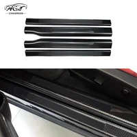For Dodge Challenger 2009-2020 4PCS Carbon Fiber Color Inner Outer Door Sill Scuff Plate Cover Trim Protector Thresholds Guard