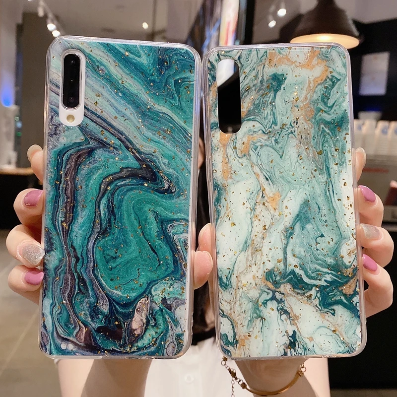 

Luxury Marble Phone Case For Samsung Note 10 20 S10 S20 FE Plus Ultra A20 30 40 50S A51 A71 Shockproof Soft Silicone Cases Cover