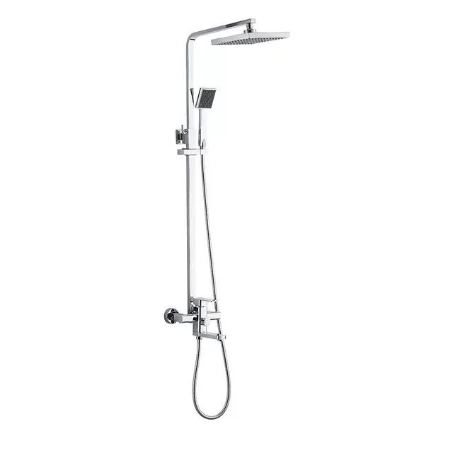 

Modern Square Chrome Rain Shower Faucet Head Faucets Hand Shower Sprayer Mixer Single Holder Dual Control L2433