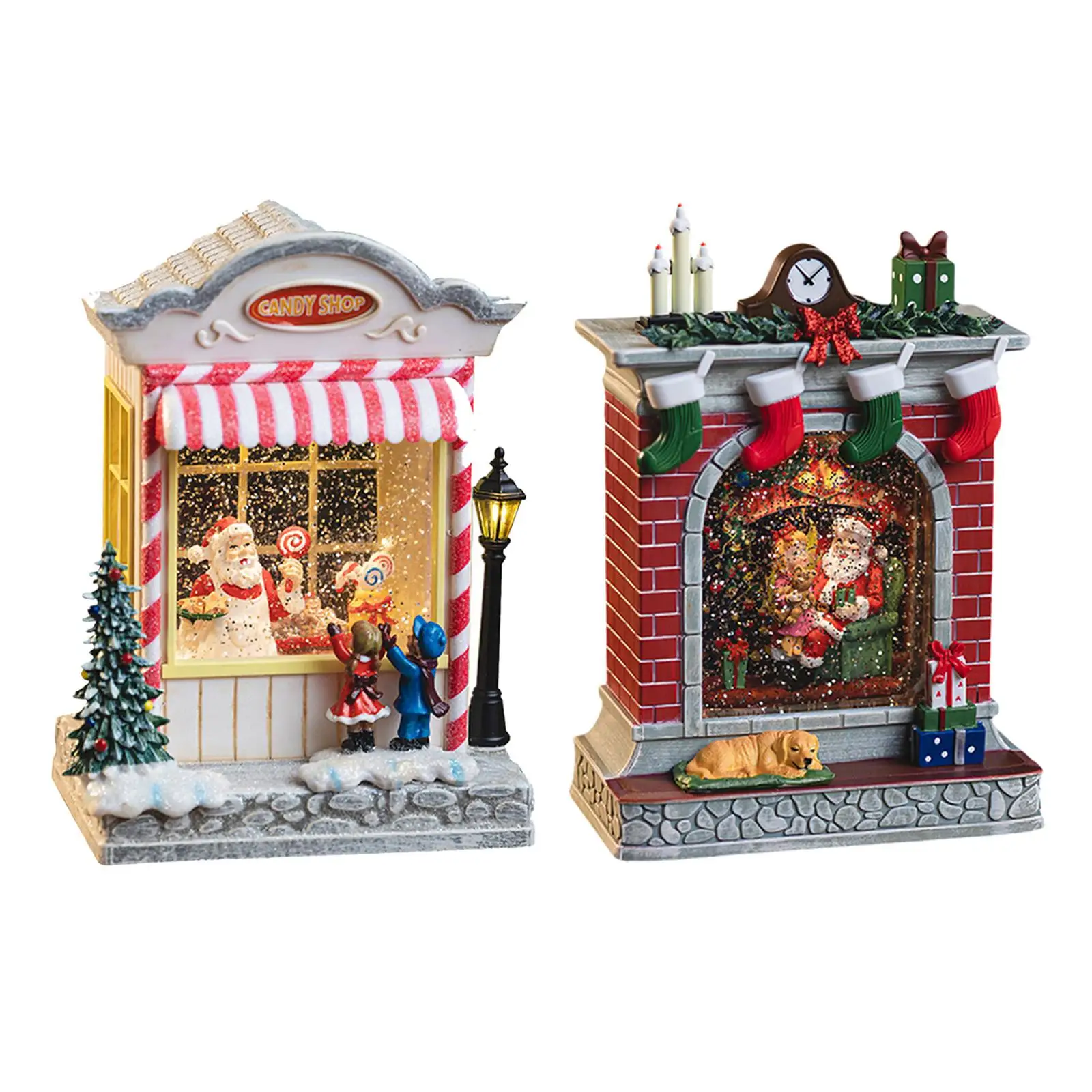 

Christmas Musical Boxes 8 Beautiful Melody Dollhouse with Lights for Family Friends Girlfriend Collectible Farmhouse Decoration