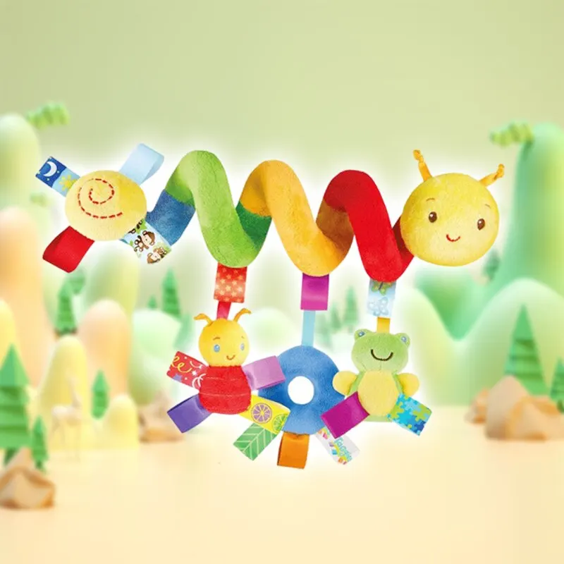 

Pendant Toddler Mobiles Activity Educational Toy Baby Spiral Hanging Rattles Doll Colorful Cartoon Animal Bed Bell Newborn Gift