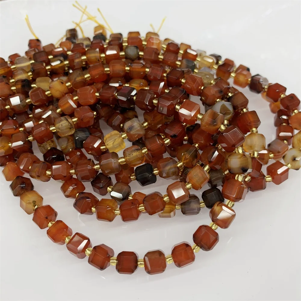 Бусины Из Натурального Моха агата сахара 8-9 мм граненые бусины из для