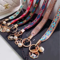 2022 mobile phone straps vintage lanyard fabric weaving strap wrist rope hanging neck rope for mobile phone case hanging rope