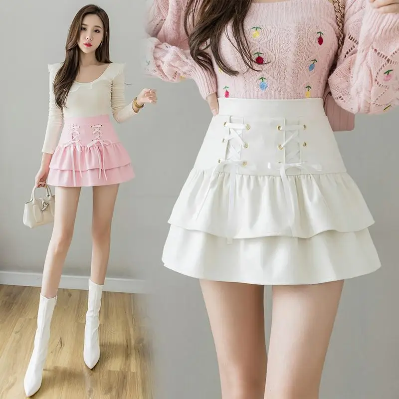 VOLALO Mall Goth Punk Юбка из искусственной кожи Женская темная готическая винтажная