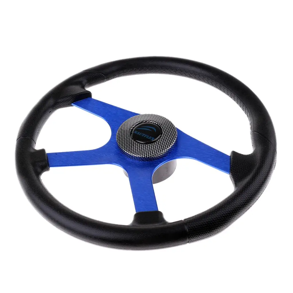 

Universal Replacement 4 Spoke Boat Steering Wheel Speedboat/ Pontoon/ Boat /Yacht, 3/4inch Tapered Shaft