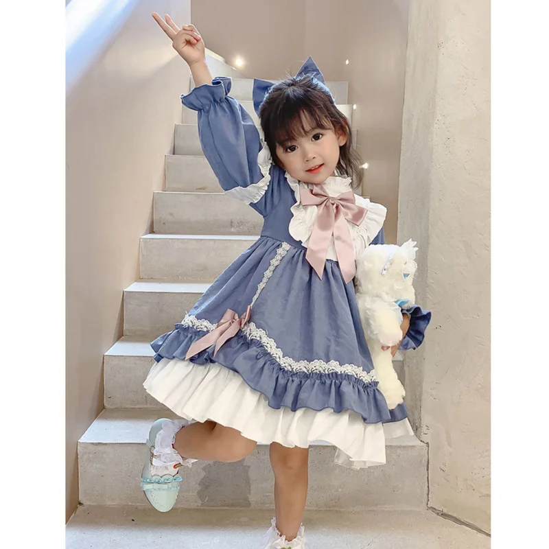 Платье принцессы в стиле &quotЛолита&quot для девочек детское осенне-зимнее