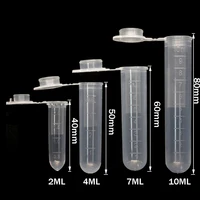 10 pieces of laboratory supplies sample transparent micro plastic centrifuge tube test tube snap laboratory container lid