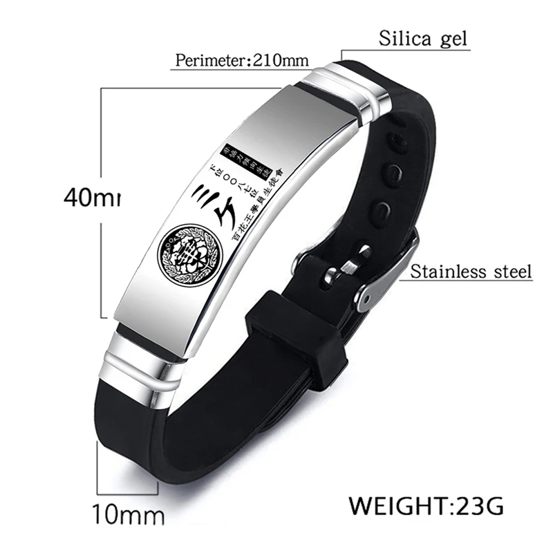 

Classic Jabami Yumeko Suzui Ryouta Mary Saotome Stainless Steel Bangle Anime Kakegurui ID Card Silicone Bracelets For Women Men