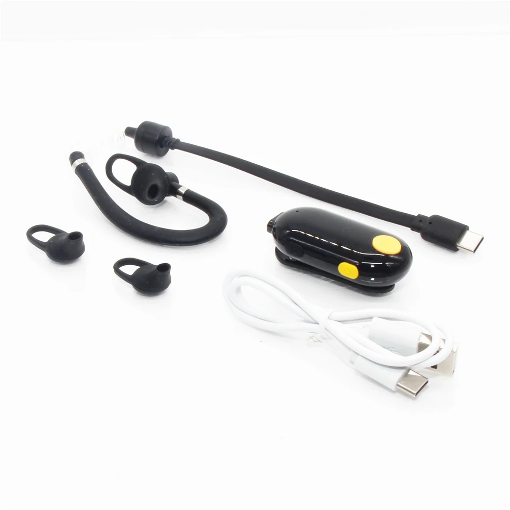 Mini Ear-mounted Intercom Headset Earpiece Security Agent UHF Walkie Talkie Ear Hanging Two Way Radio Ear Hanging