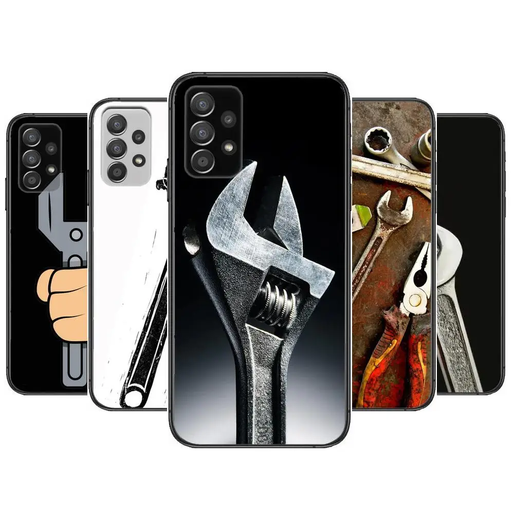 

wrench maintenance worker Phone Case Hull For Samsung Galaxy A70 A50 A51 A71 A52 A40 A30 A31 A90 A20E 5G a20s Black Shell Art Ce