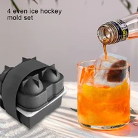 4 grid ice cube ball maker mold food grade silicone mould brick round bar accessiories high quality diy ice cube tray mold