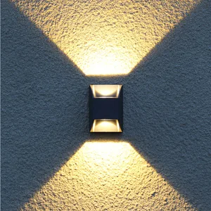New Double Headed Wall Lamp LED Lamp External Wall Up And Down Spotlight Outdoor Waterproof Courtyard Wall Washing Lamp Balcony