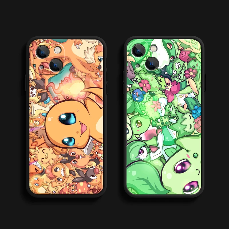 

Pokemon Pikachu Phone Case for IPhone 11 12 Pro MAX 8 Plus XS XR XS Max 13 Pro 7 8 6S Hot Cute Cartoon color Silicone Case Gift