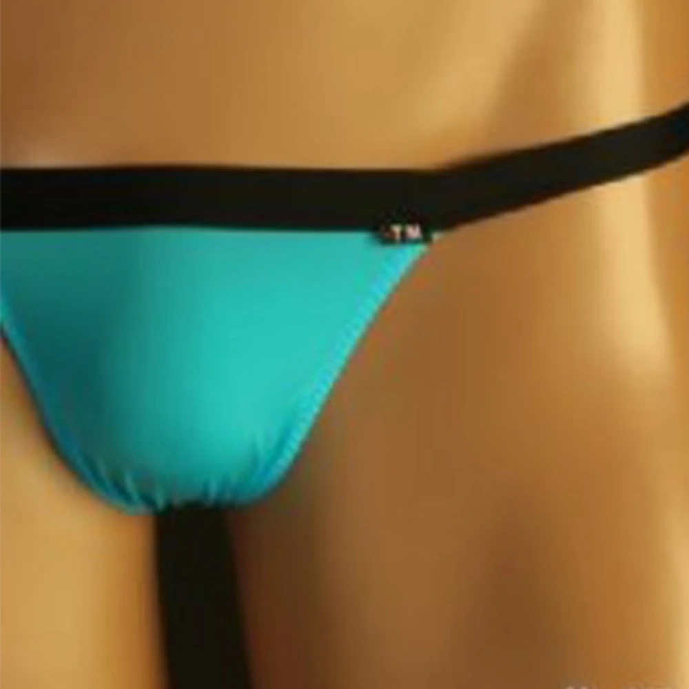 

Sexy Mens Ice Silk Bikini Pouch G-String Low Waist Thongs T Panties Briefs Breathable Soft Underwear Трусы Мужские