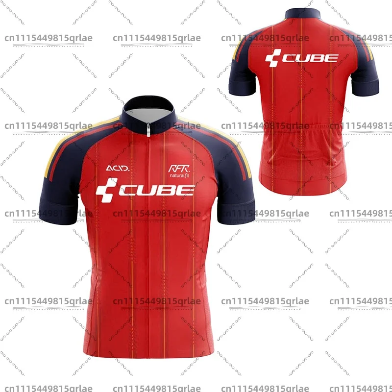 Фото Велосипедная форма Cube Pro Team 2026, летняя дышащая велосипедная одежда, мужская велосипедная одежда, шорты для велоспорта. №2