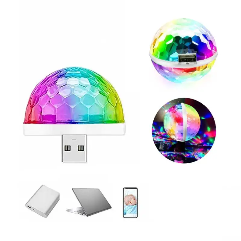 

Colorful Stage Lights Cell Phone Mini RGB Projection Party DJ Disco Ball Light Indoor Lamps Club LED Party Magic Night Lighting