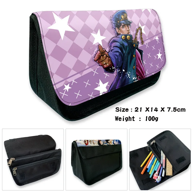 E-Mell JOJO's Bizarre Adventure Stone Ocean Jolyne Cujoh Noriaki Rohan Kujo Jotaro Narciso Covered Pencil Bag Day Clutches