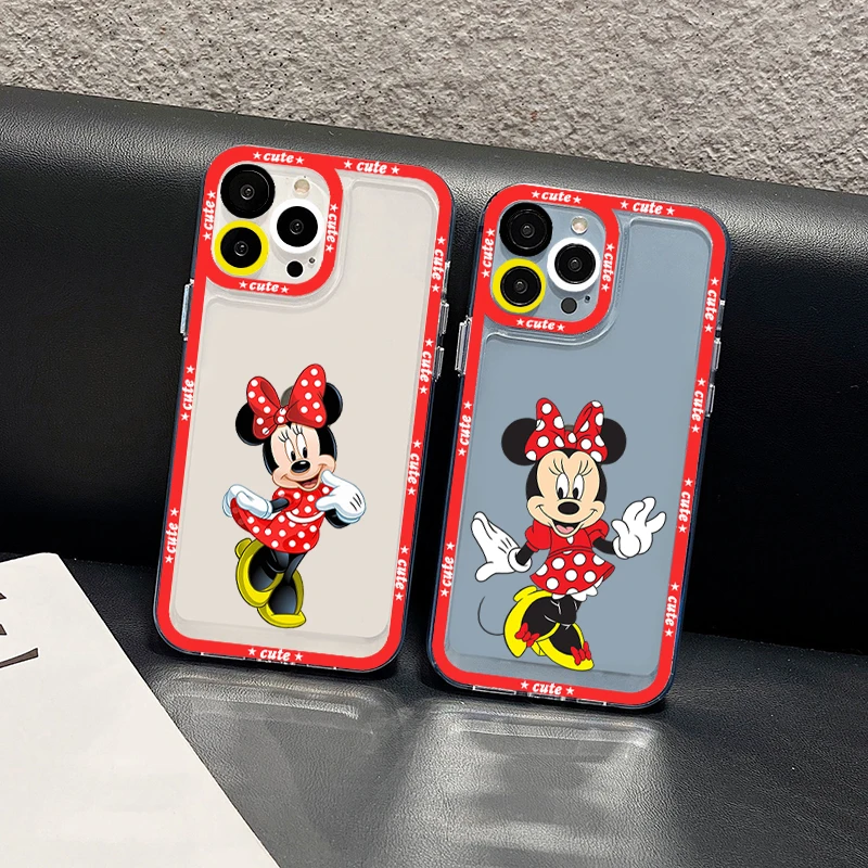

Disney Minnie Mouse Phone Case for iPhone 11 12 13 Mini Pro Max 14 Pro Max Case shell