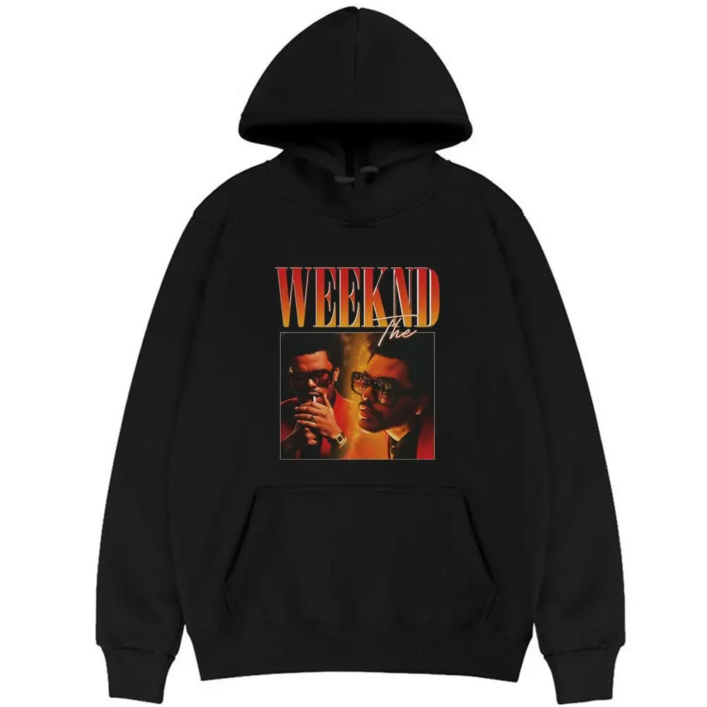 Худи винтажное в стиле рэп Weeknd для мужчин и женщин Модный свитшот с нейтральным