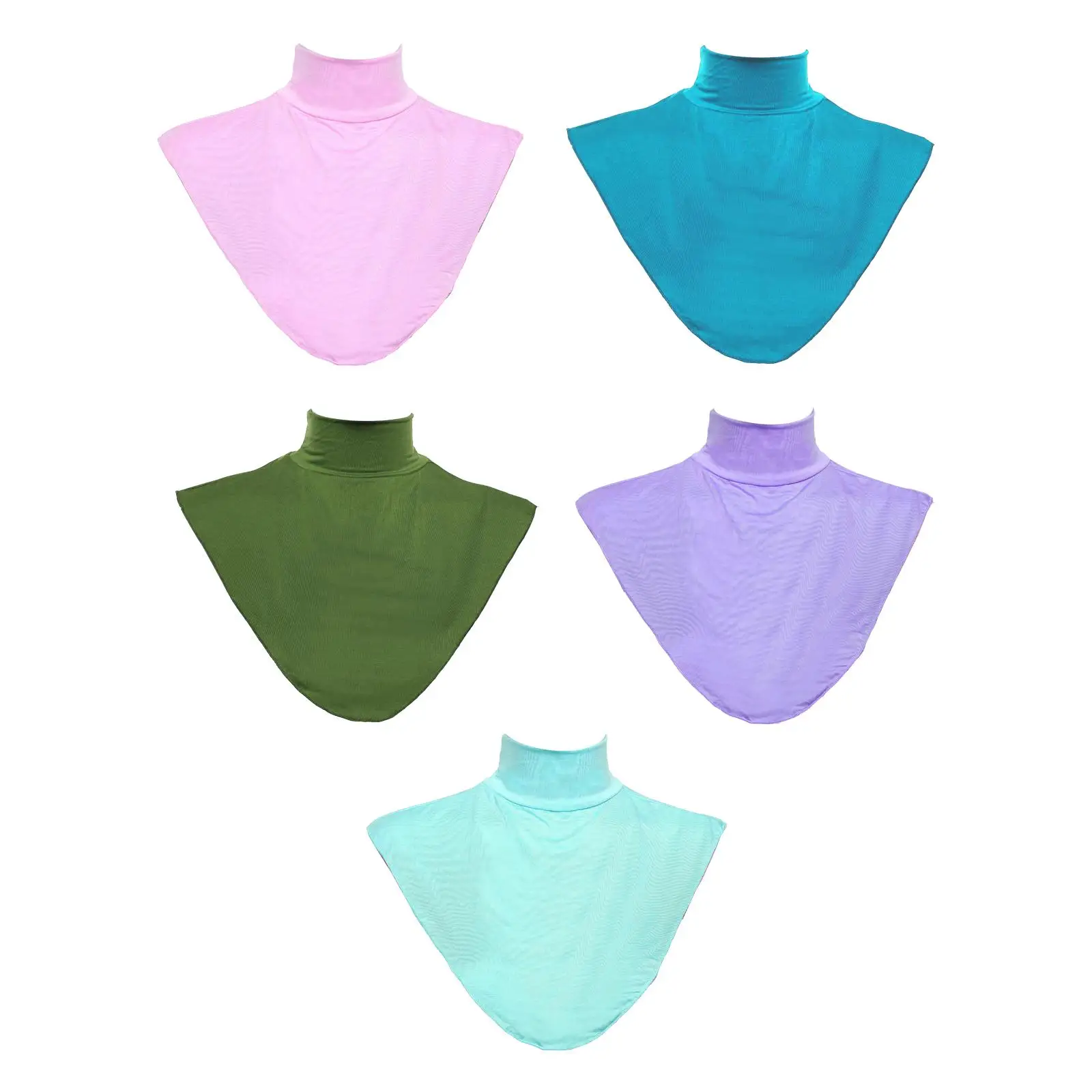 

Fashion Turtleneck Fake Collar Stretch Shawl Lapel Outfits Neck Cover Half Shirts False Collar Winter Modal for Sweater Blouse